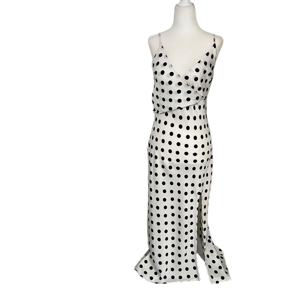 Polkadot monochrome maxi dress